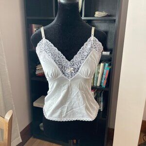 Vintage 90s Ashey Taylor Lace Cami Coquette Fairycore Satin Lingerie Top S M